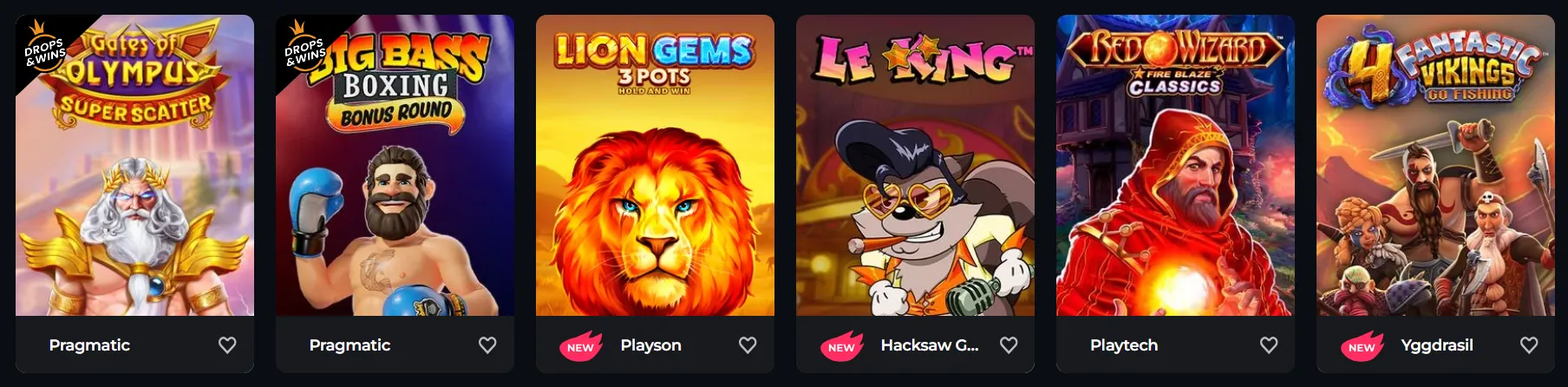 Casino games at Boomerang Casino